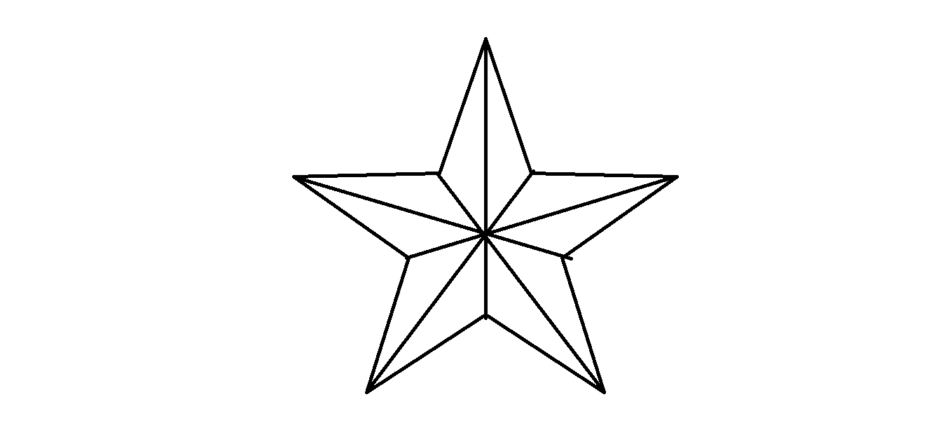 Эскиз звезды карандашом