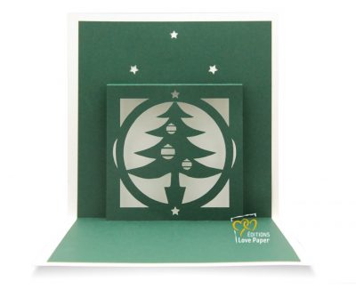 Card Christmas Tree In Kirigami Trio Creatif