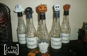 étiquettes de bouteilles pour Halloween